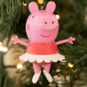 Kurt Adler Peppa Pig Ballerina Christmas Ornament 3.5” tall